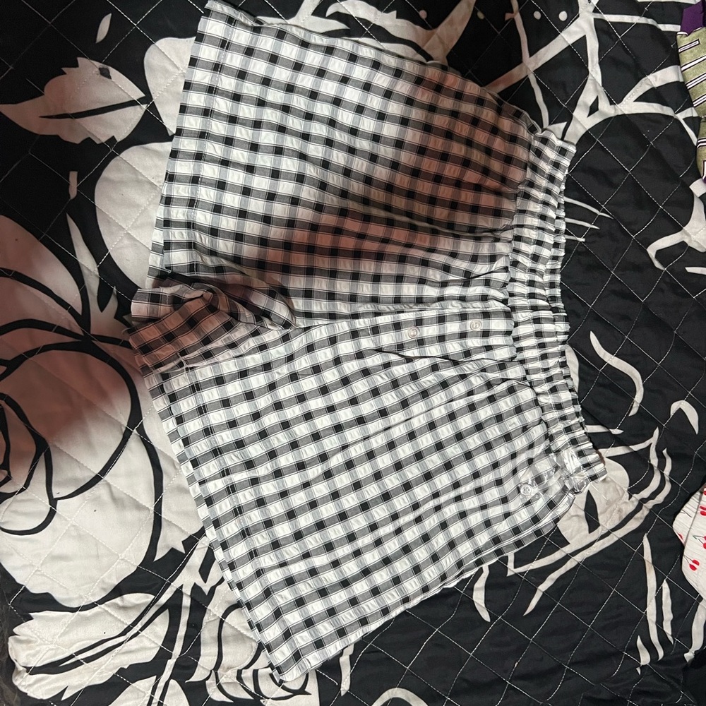 Black and White Checkered Shorts